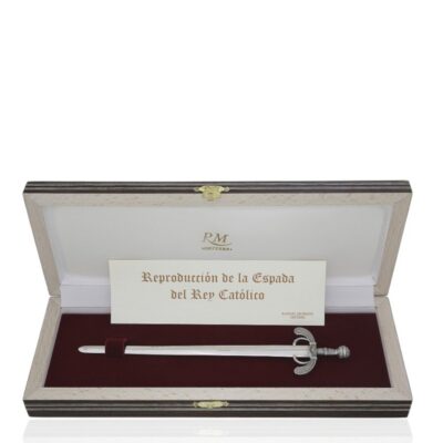 Abrecartas. Espada Rey Católico Pequeña. Plata