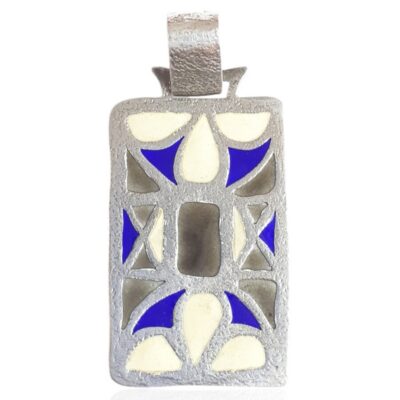 Colgante de Plata y Esmalte , Orfebrería Visigoda. Mod. Cabujón Rectangular