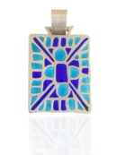 Colgante en Plata y Esmalte Modelo Cruz de San Andrés