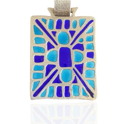 Colgante en Plata y Esmalte Modelo Cruz de San Andrés