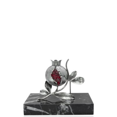 Pisapapel Mediano con granada en metal plateado