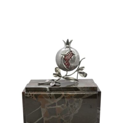 Pisapapeles Granada Grande. Metal plateado