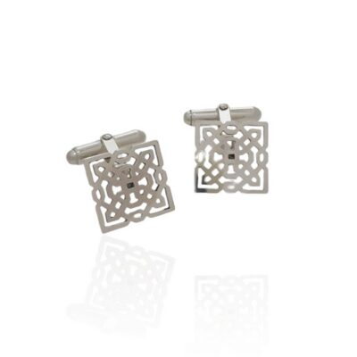 Gemelos celosí­a en plata calados.