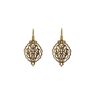 Pendientes aldaba en plata de ley dorada.