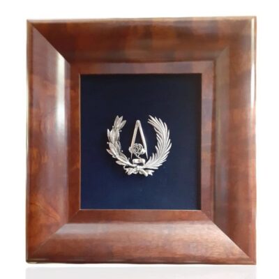 Escudo de Arquitectura. Plata de ley.