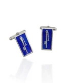 Gemelos llave Alhambra en plata de ley y esmalte a fuego.