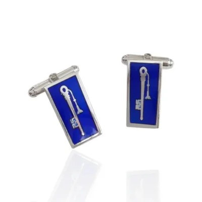 Gemelos llave Alhambra en plata de ley y esmalte a fuego.